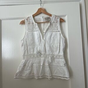 s.e.a new york white eyelet top